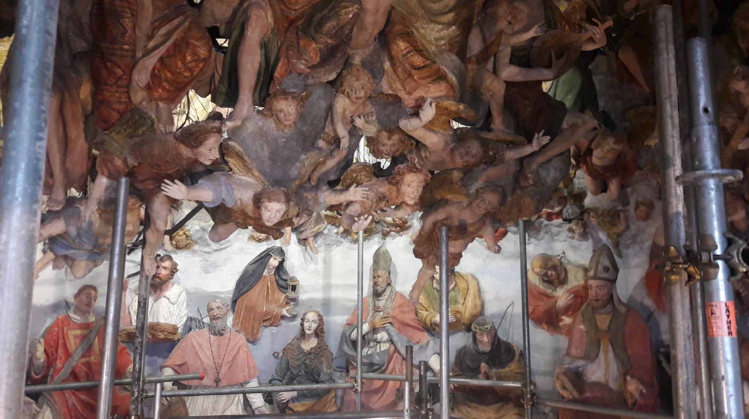 Sacro Monte di Crea, restauro incorso dell'Interno della cappella