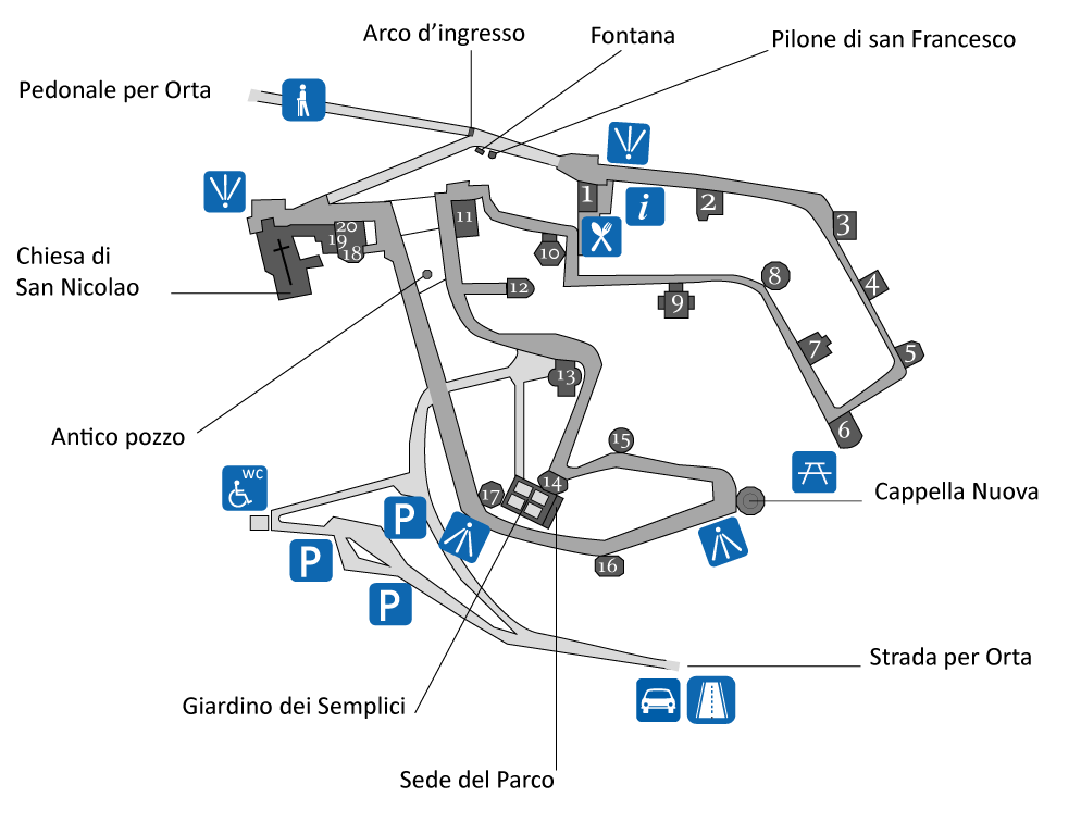 Cartografia Sacro Monte di Orta