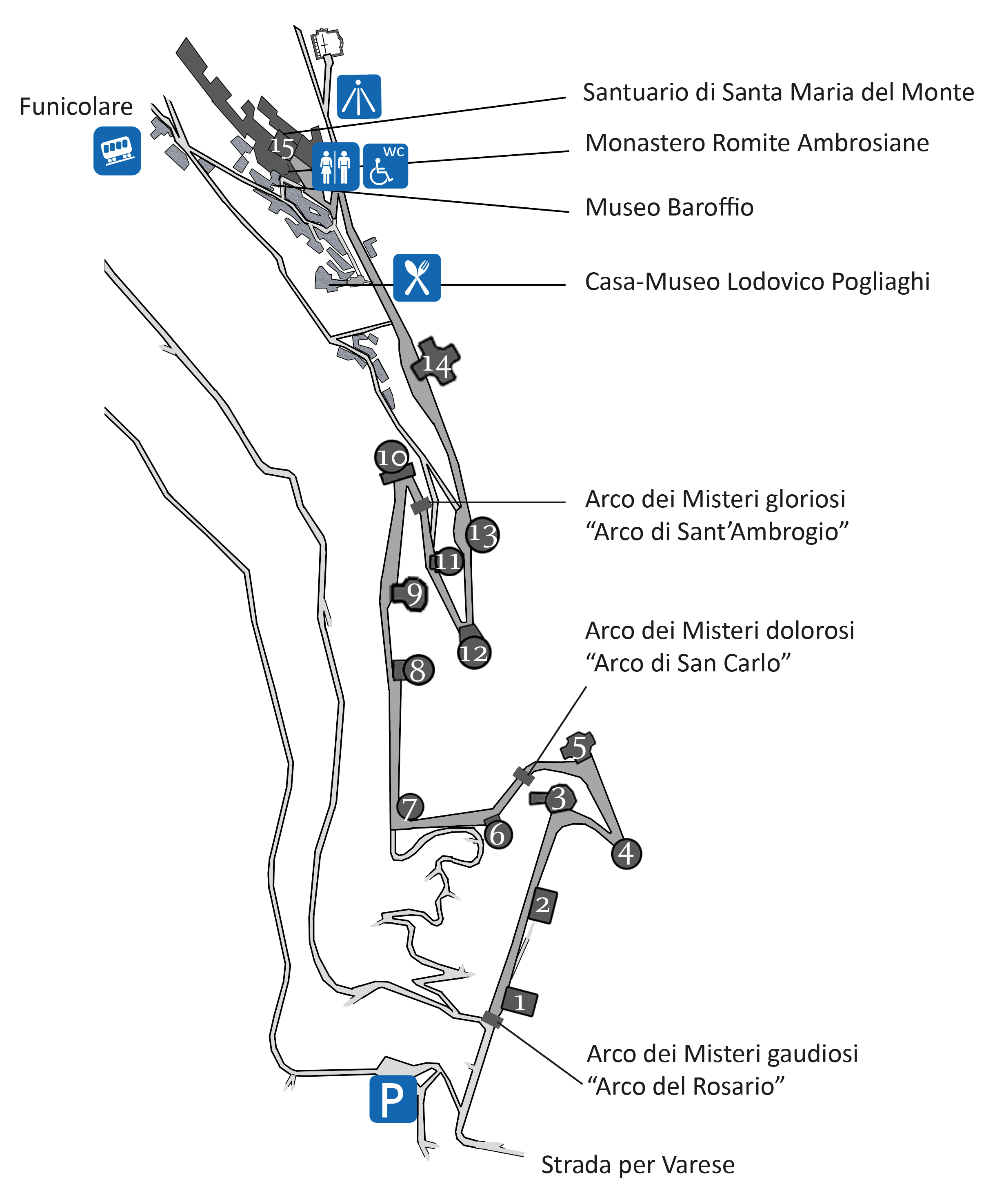 Cartografia Sacro Monte di Varese